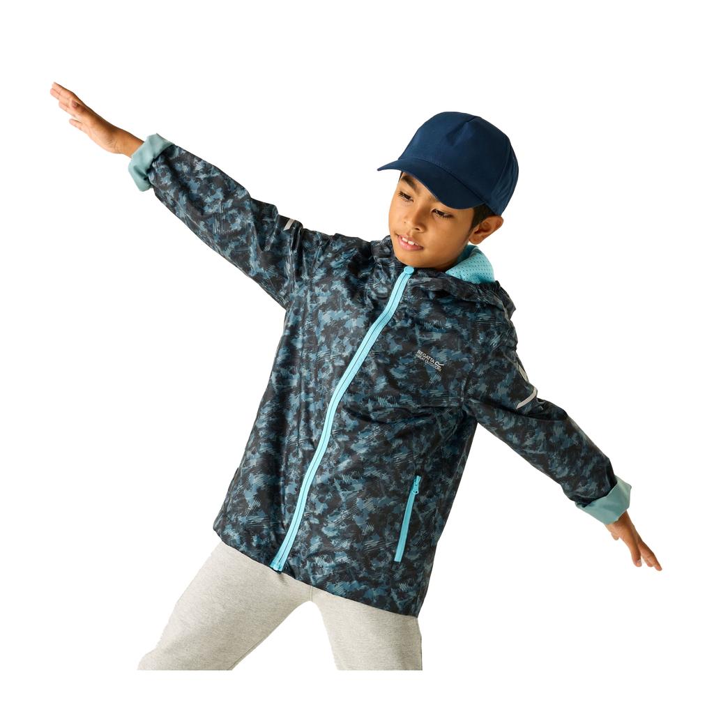 Regatta Childrens/Kids Lever II Scratched Camo Waterproof Jacket