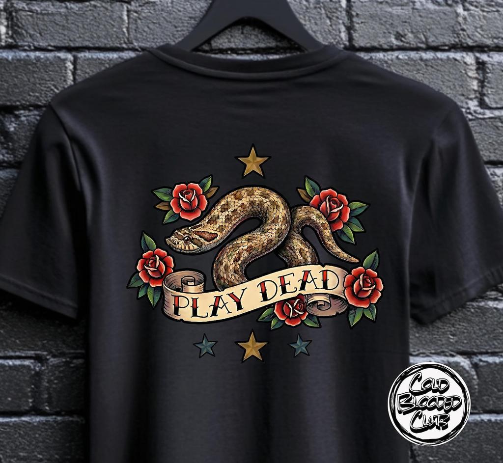 Hognose Snake Shirt | "Play Dead" Traditional Tattoo Style Tee | Custom Morph Variations | Reptile Lover Gift | Western Hognose