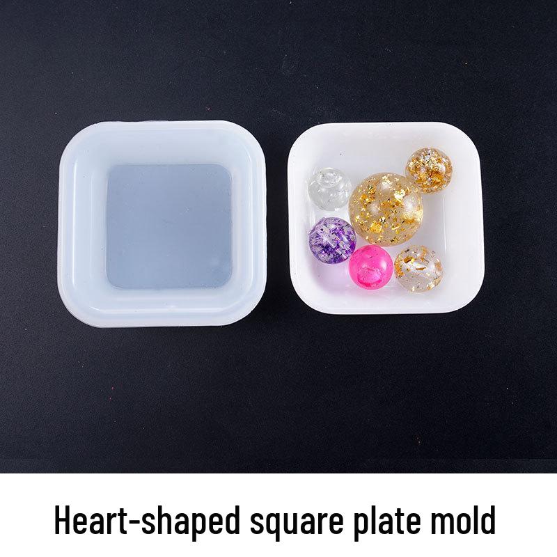 Heart & Square Silicone Epoxy Mold for DIY Ornaments