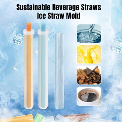 1/2 pezzi stampo per cannucce in silicone per ghiaccio fai da te strumento per la creazione di cannucce per bevande stampo per cannucce riutilizzabile per bere tè al latte facile da usare ecologico creativo