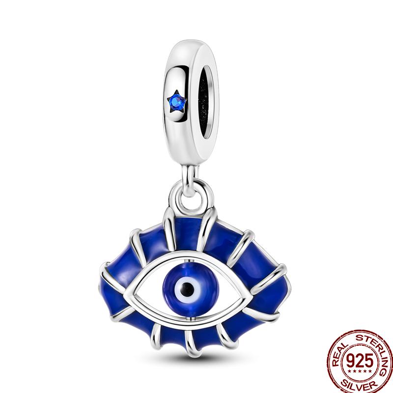 Copper Cross Bible Dove Holy Blessing Demon Eye Shiny Charm Bead Fit Pan Original Bracelet Diy Exquisite