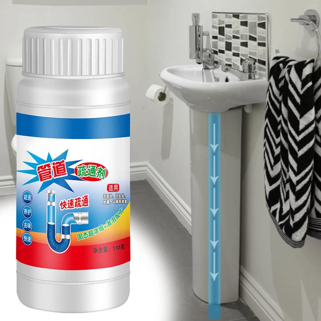 Sink Drain Bottled Powerful Cleaner Closetoilet Toilet Kitchen Odor Removal Blockage Sewer Dredging Agent Pipe 110g