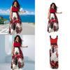 Elegant 2019 Floral Print Sleeveless Maxi Dress For Women In Plus Size Cotton Blend