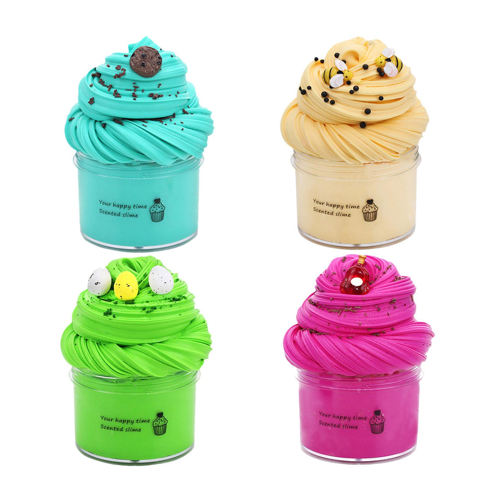 

4 шт. красочные смешивающиеся облака, ватные конфеты, слизь, мягкие и нелипкие детские игрушки «сделай сам»