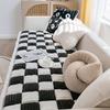 Plush Square Ins Wind Steamed Bread Pad, Solid Wood Handmade Sofa Cushion, Leather Seat Cushion, Universal In All Seasons, Non-Slip, Thickened Nordic