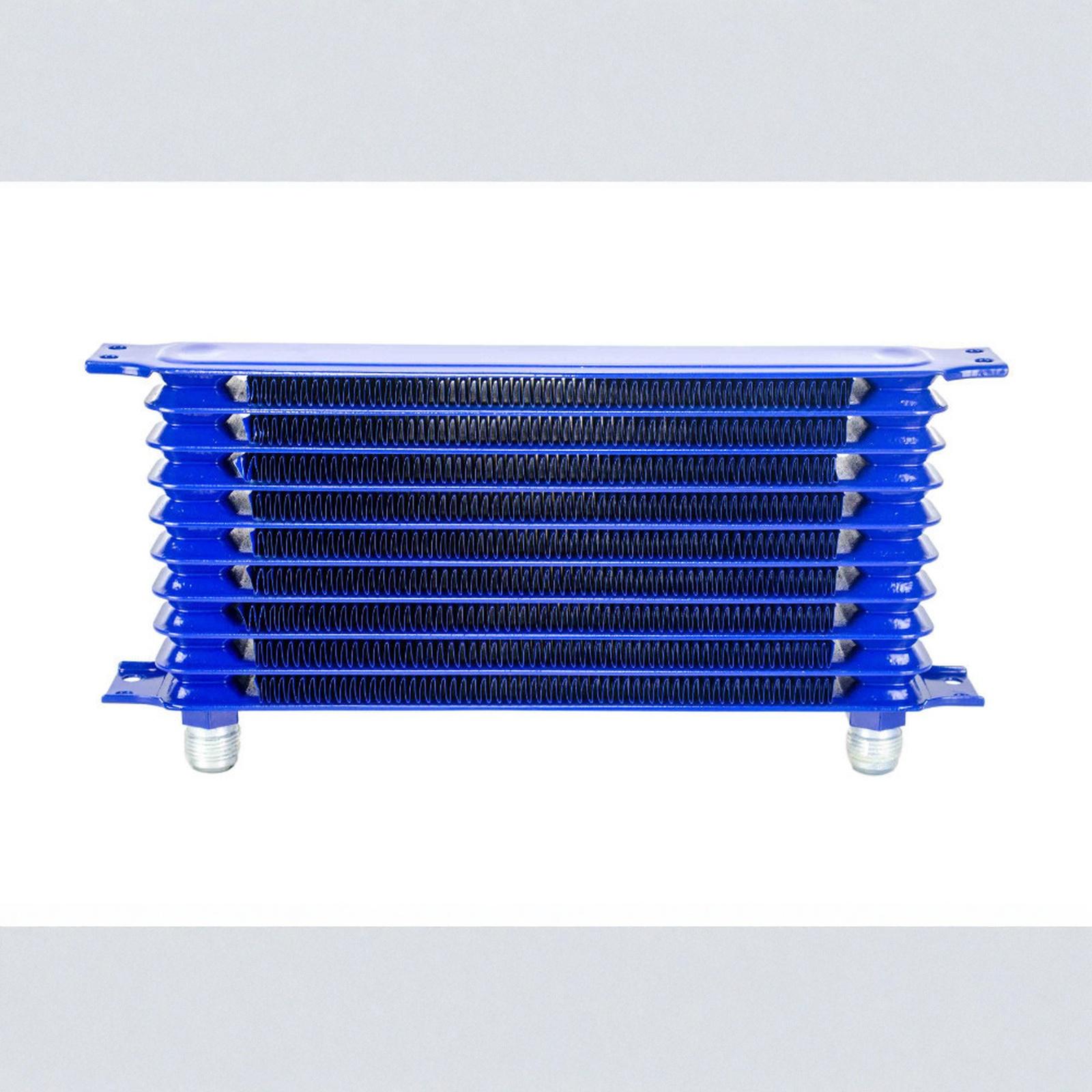 

Oil Cooler Universal 7 AN10 Engine Transmission Trust Oil Cooler 10AN 10 Blue One Size