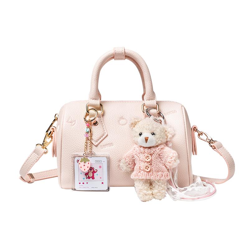 

Новая женская сумка из синтетической кожи Disney, сумка через плечо, сумка на плечо, обычная, розовая, BMK-72900 20.6*11.4*14.0CM