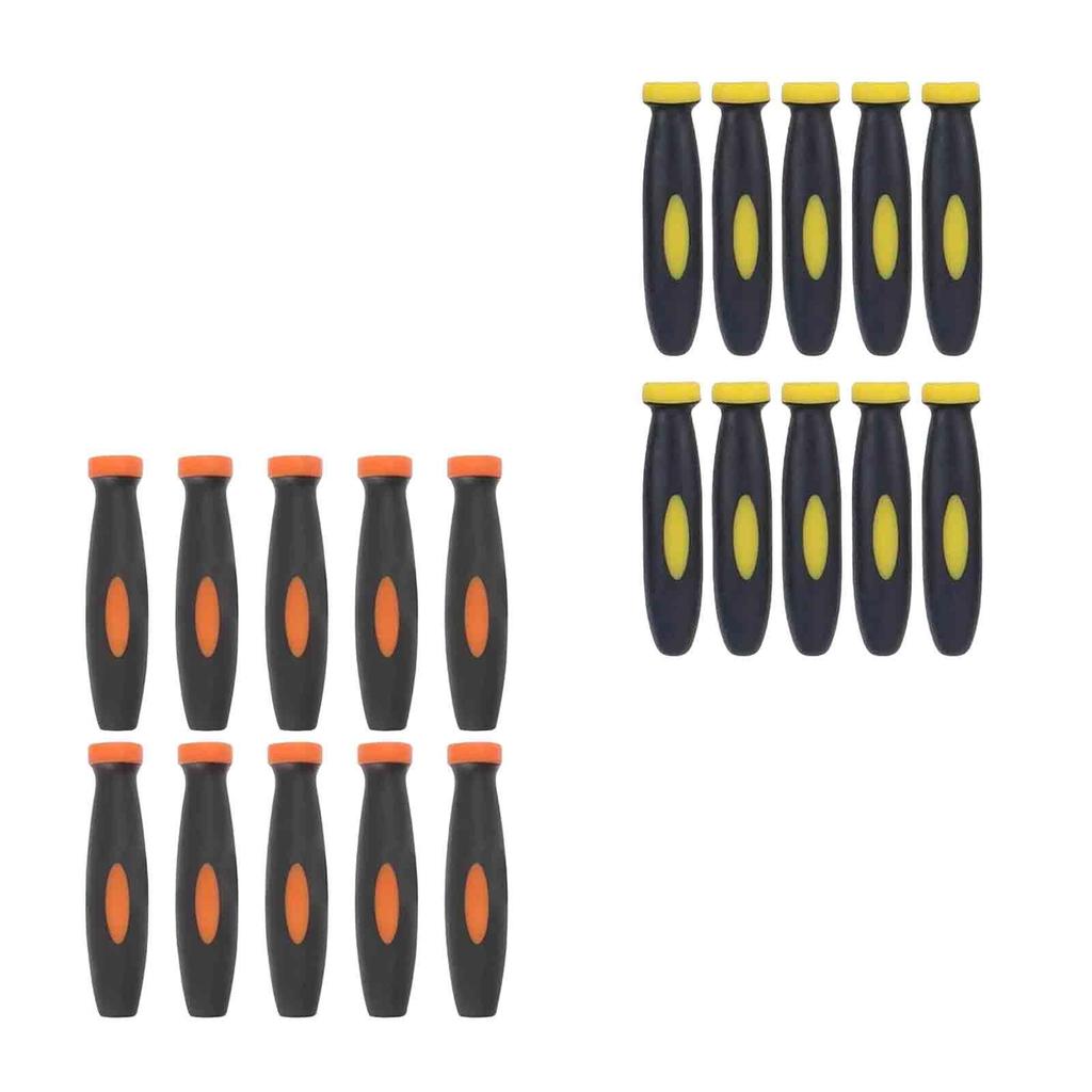 10 Pieces Rubber File Handles Practical File Accessories for Hand Drill Metal Working Screwdriver File Cutting Tool Craft