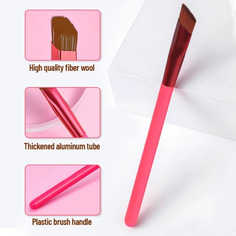 2Pcs Angled Eyebrow Makeup Brushes 2 Ended Applicator for Defined Brows and Eyeliners Gentle on Skin Travel Friendly Design