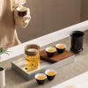 with tea strainer Travel Ceramic Teapots Chinese Style Mini Tea Cup Set  Teas Brewing Utensils