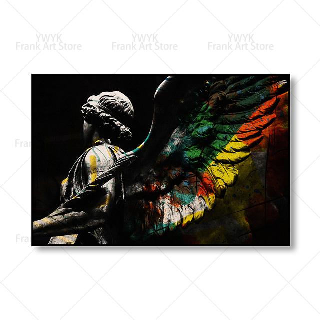 Graffiti Art Michelangelo Renesance Davidova socha Plátno Obrazy Plakáty a Tisky Nástěnné Umění Obrázky pro Domácí Dekoraci Bez Rámu