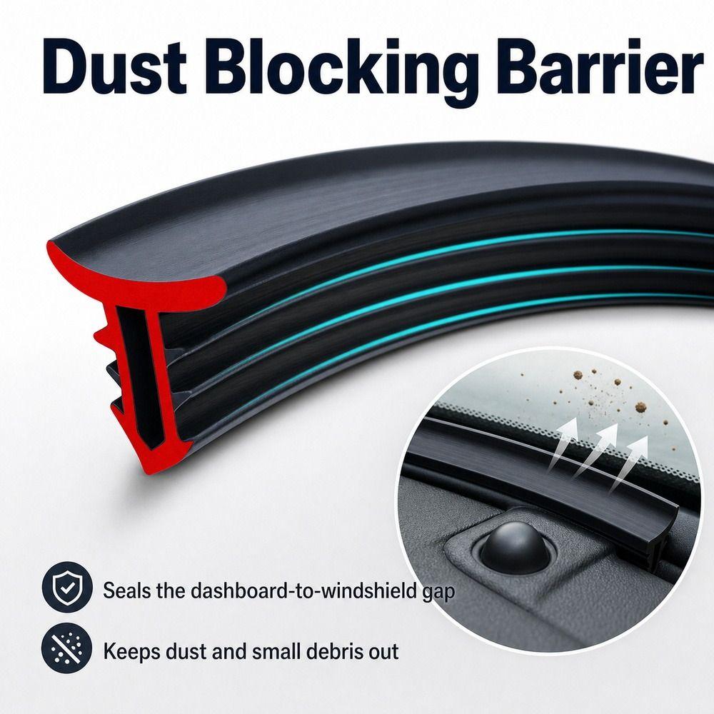Rubber Material Windshield Gap Filler Noise Insulation Noise Reduction Trim Interior Dust Blocking