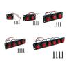 Rocker Switch Panel Red Light LED Panel Replaces Hardware Pre Wired on Off Toggle Switch for RV Work 12-24V Cars Yachts