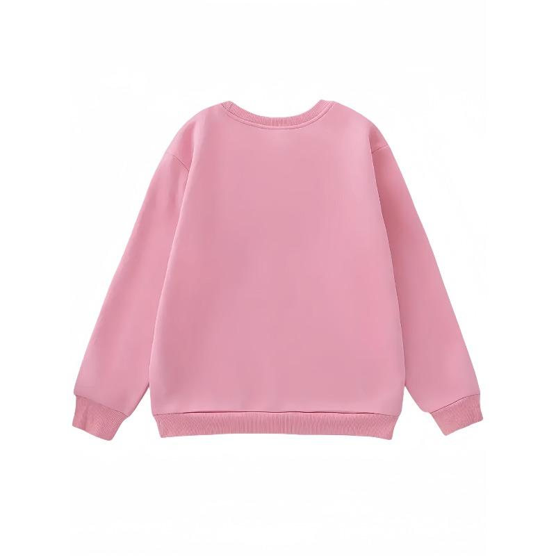 European sizes Casual Round Neck Sweatshirt with Subtle Random Print, Durable Casual Attire & Play