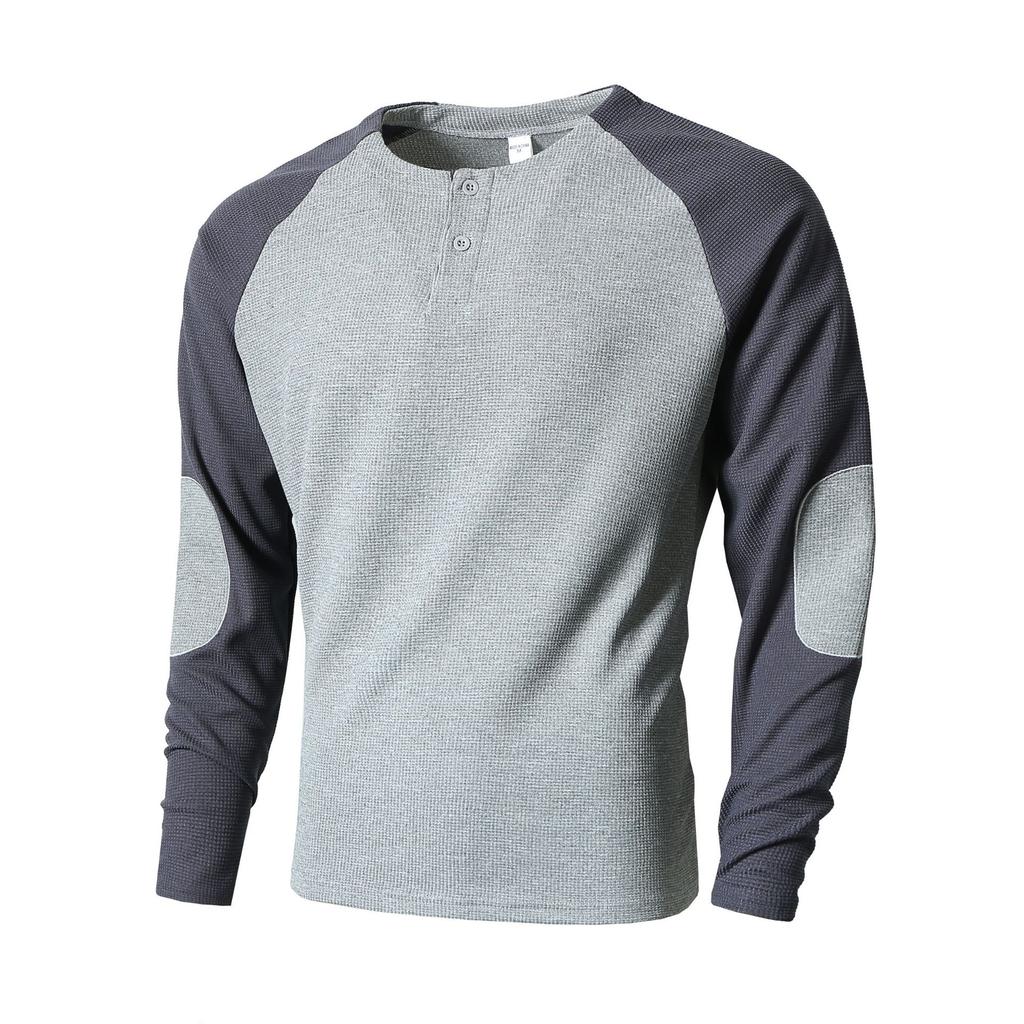 Męski Sweter Sportowy Fitness Casual Wiosna Jesień Blok Kolorów Kratka Blok Kolorów Okrągły Dekolt Wygodny Przyjazny dla Skóry Oddychający Top