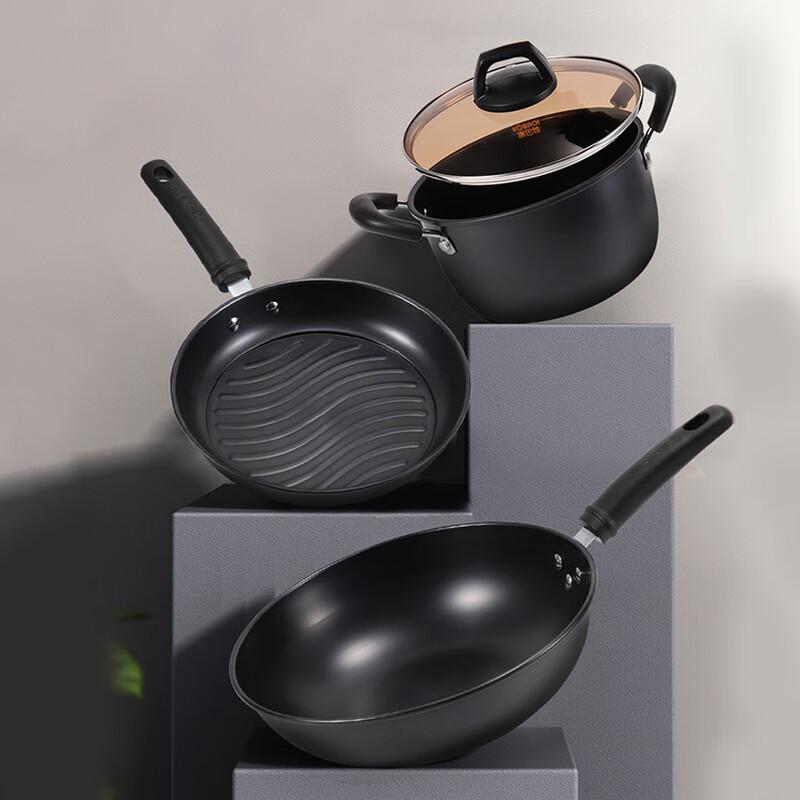 Kangbahe Double Rust-Proof Refined Iron 3-Piece Cookware Set