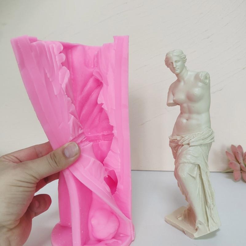 Venus Statue Decoration 3D Candle Soap Mould DIY Candle Epoxy Mold Handmade Candles Aroma Wax Soap Molds for Decorations