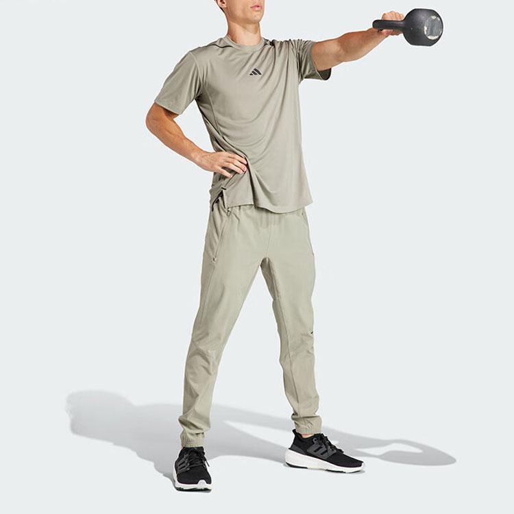 New Adidas SS24 T Shirt Men's Egg Stone Silver Gray IS3838