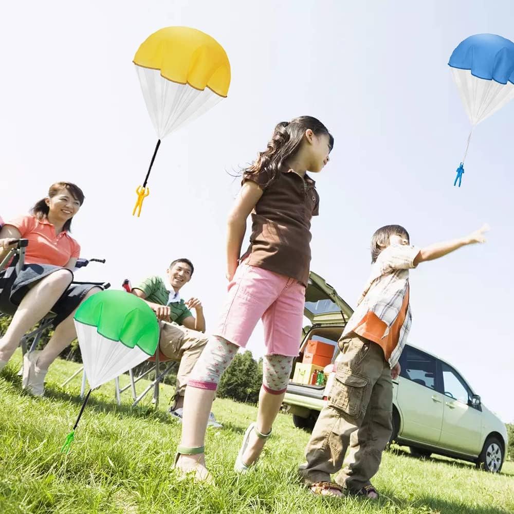 DFsucces Mini Parachute, Hand-Thrown Toy, Outdoor Play, Flying Toy, Popular Children's Day Gift (Set of 6)