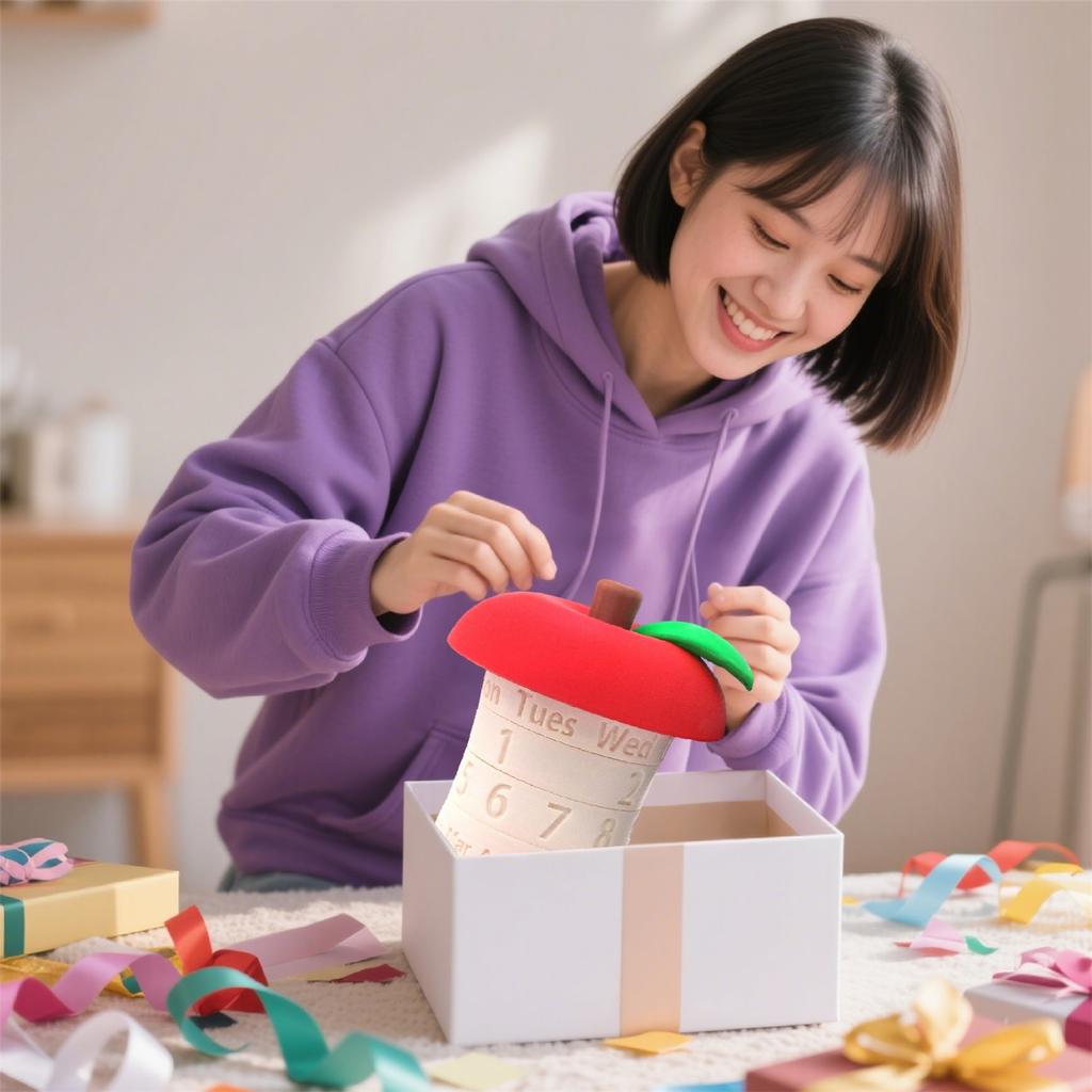 3D Printed Rotating Calendar Creative Perpetual Calendar Desktop Decoration Ornaments Fruit Shape Suitable For Home Or Environmental Display