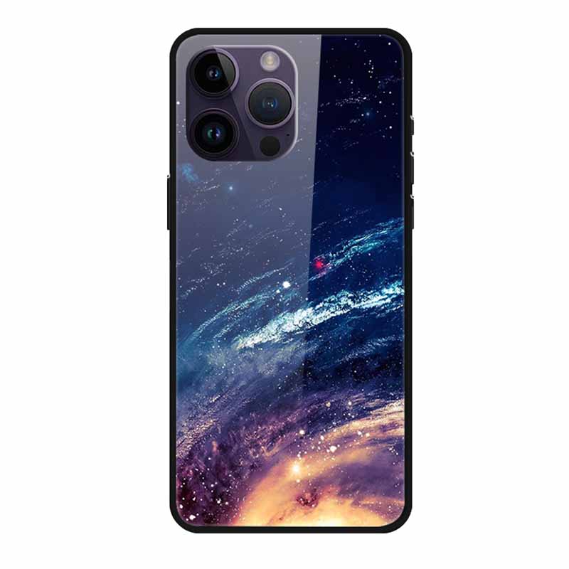 Glass Back Cover For iphone 16 Pro Max Phone Case Soft Bumper Hard Tempered Glass Case For iphone 15 Pro Max Case Funda Shell