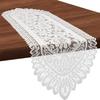 1 Pcs Doilies for Tables Dresser Scarf for Bedrooms Furniture White Lace Table Runner Crochet Cotton Desk Runner Dresser Cover Top 45" X 13.38"