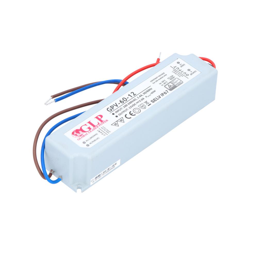 GLP LED Power Supply 12V, 5A, 60W