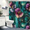 Vibrant Artistic Pattern Polyester Bathtub Curtain - Stylish Bathroom Decor, Charming Printed Shower Curtain for Home