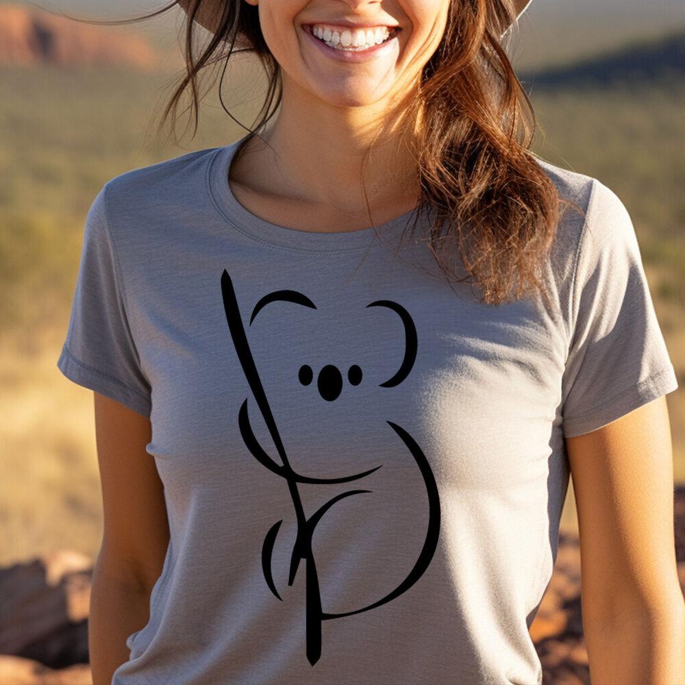 Ladies Koala Bear Silhouette T Shirt Australia Cute Day Oz Holiday Birthday Gift Unisex T-Shirt L