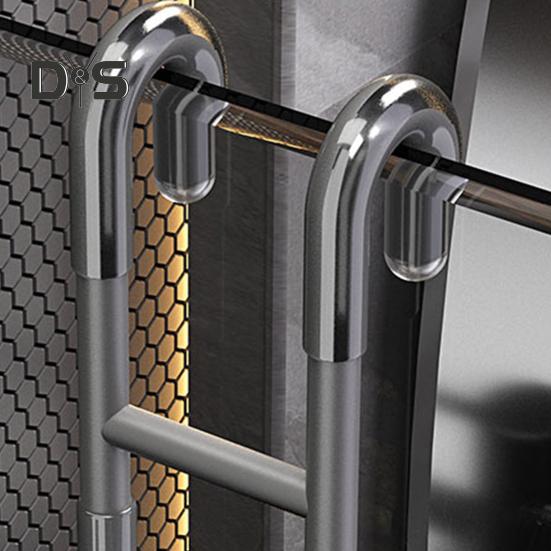 Towel Hanger Glass Door Shower Hook Strong Load-bearing Simple Installation S-Shaped Bathroom Bathrobe Hanger Hook