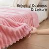1pc Throw Blanket for Bed Striped Flannel Blanket  Milk Velvet/Flannel Blanket Warm & Cozy Throw for Couch, Bed & Travel - Versatile All-Season Gift