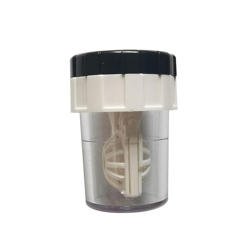 

Contact Lens Cleaner Case Compact Plastic Container Storage Holder Transparent Travel Eyes Travel Kit For Home Contact Lens Gym чёрный