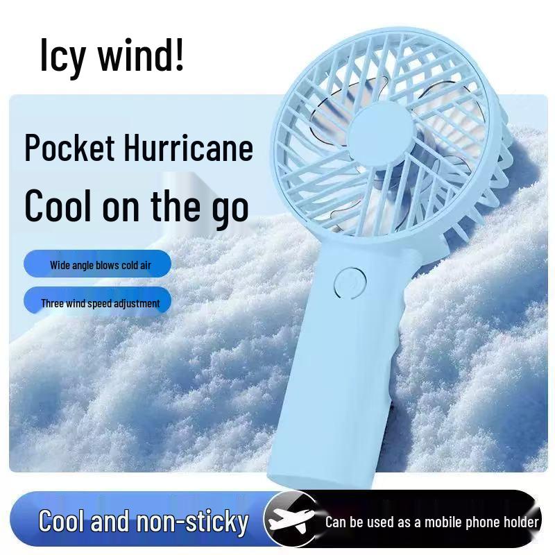 Portable USB Rechargeable Pink Mini Fan for Phones