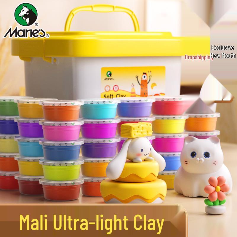 Mali Brand 36-Color Non-Toxic Space Clay for Kids - Super Light and Ideal for Kindergarten Activities