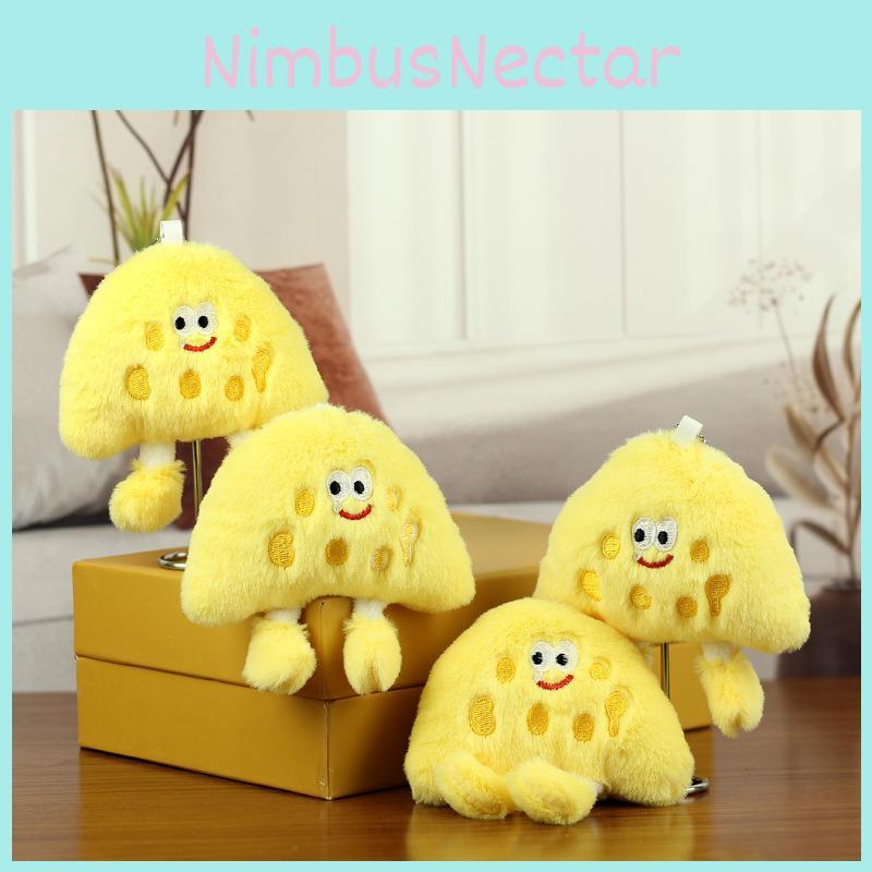 Unique Cheese Sandwich Plush Keychain Cute Soft Accessory Perfect For Couples