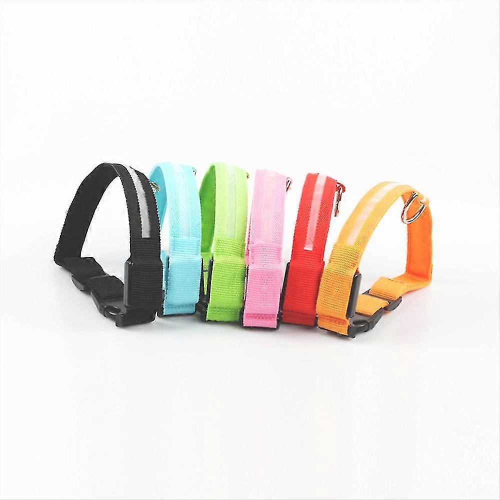 Led Dog Collar,usb Rechargeable Glowing Pet Safety Collar,adjustable L