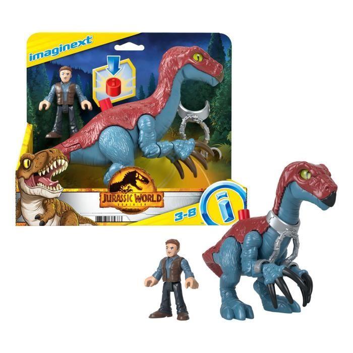 FISHER - PRICE IMAGINEXT - Jurassic World - Slasher Dino Et Personnage - Figurine D'action 1er Age - 3 Ans Et +