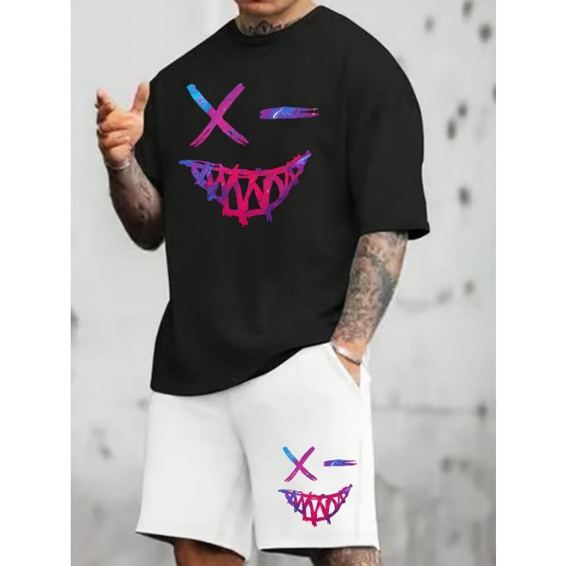 3D Lion Print Summer Everyday Casual Men's Short Sleeve Shorts Set Urban Street Men's Fashion T-shirt Outdoor Sports Men's Short