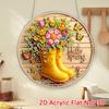 Tier Blume 2D Flach DIY Hängende Edelstein Kunst Malereien Anhänger Kristall Malerei Bastelset für Wohnzimmer Home Office Dekoration