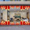 PVC Window Sticker Santa Claus Glass Sticker Fashion Xmas Decal  Shopping Mall