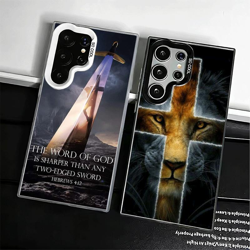 God Jesus Pray Cross Bible Shockproof Phone Case for Samsung Galaxy S26 Edge S25 Ultra S24 FE S23 Plus S21 Cover Anti Fall Funda