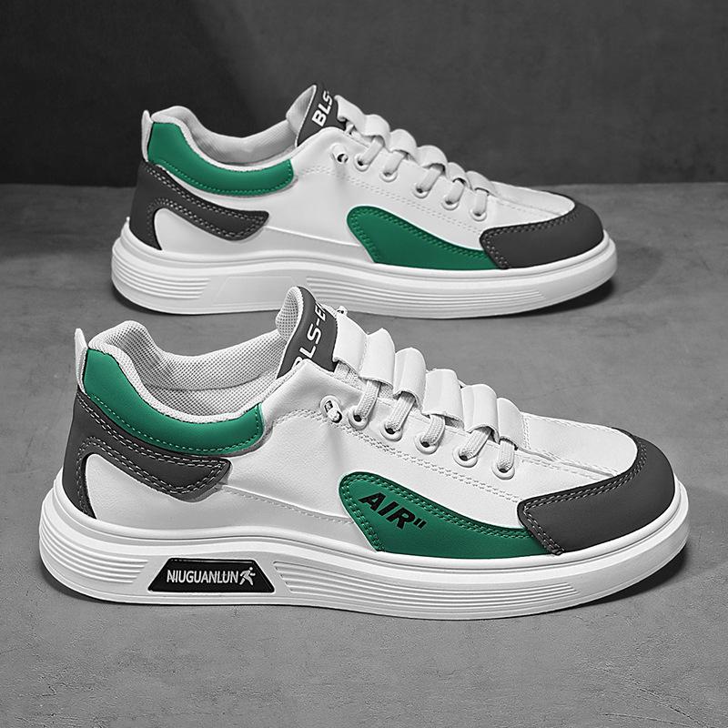 2025 color matching outdoor casual board shoes fashion low-top lace-up trendy shoes Korean version of youth travel flat men's shoes