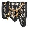 Moschino Houndstooth Pattern Wool And Calfskin Shoulder Crossbody Bag Women Bags Black A758882071888