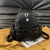 Chic And Elegant Pu Leather Women's Bag 2024 Spacious Casual Shoulder Backpack
