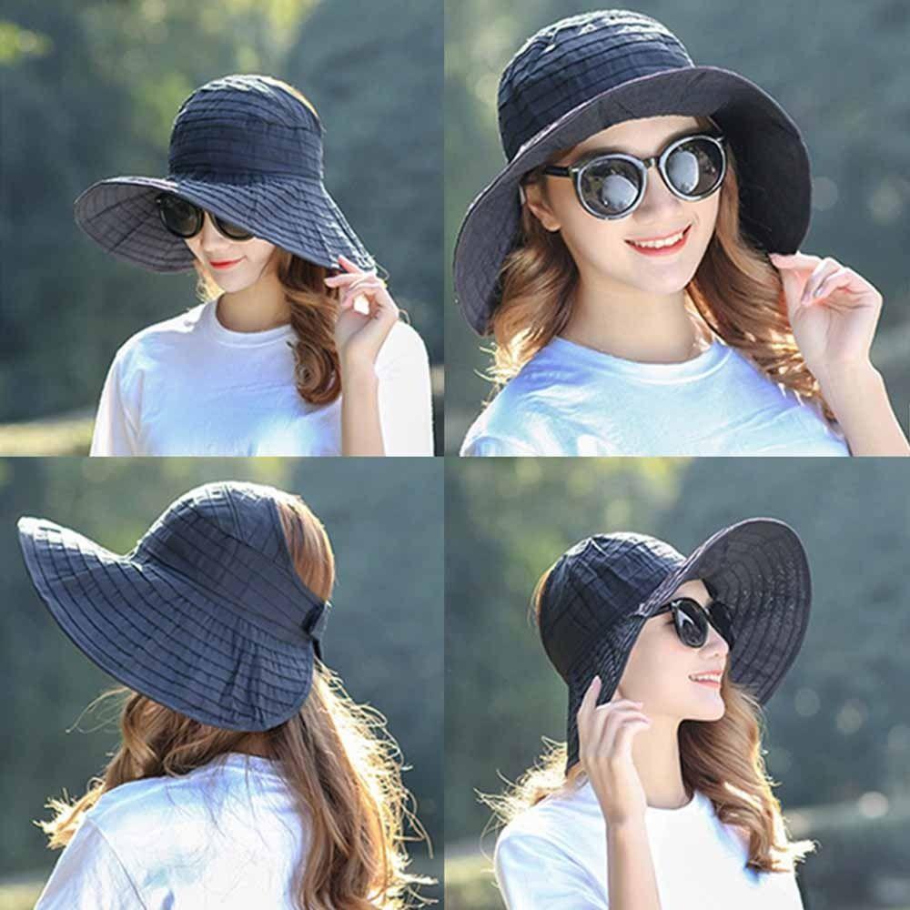 Adjustable Outdoor Beach Cap Wide Brim Summer Beach Hat Sun Protection Hat Beach Wear