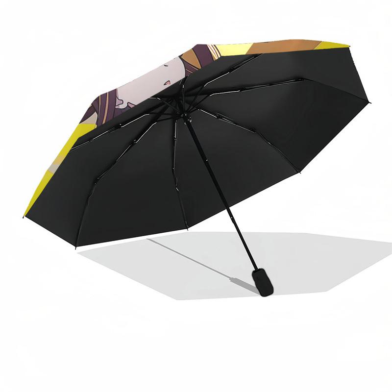 1pc Anime Character Outdoor Umbrella - Automatic Opening/Closing, Portable 3-Fold Design, 8-Bone Iron Frame - Perfect Gift for Fans, Travelers, D