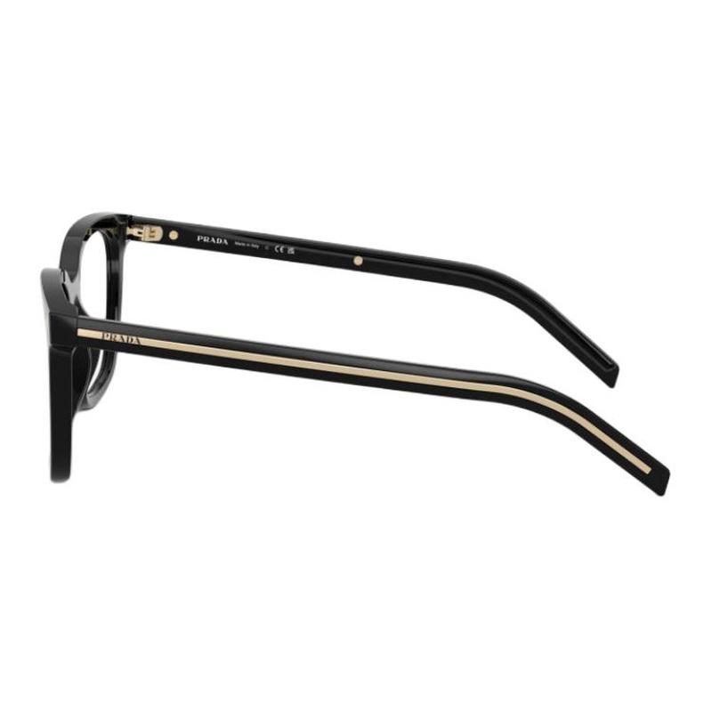 Prada [Available Prescriptions] Logo Design Square Optical Frame Women's Black Black 52 Basic Packaging-glasses Case + Packaging Box