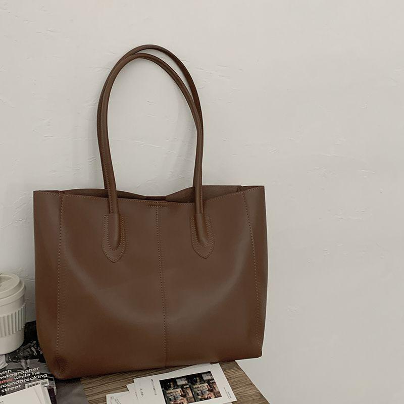 Retro Tote Bag Women's Fashion Korean Commuter Bag Versatile Large Capacity Shoulder Big Bag