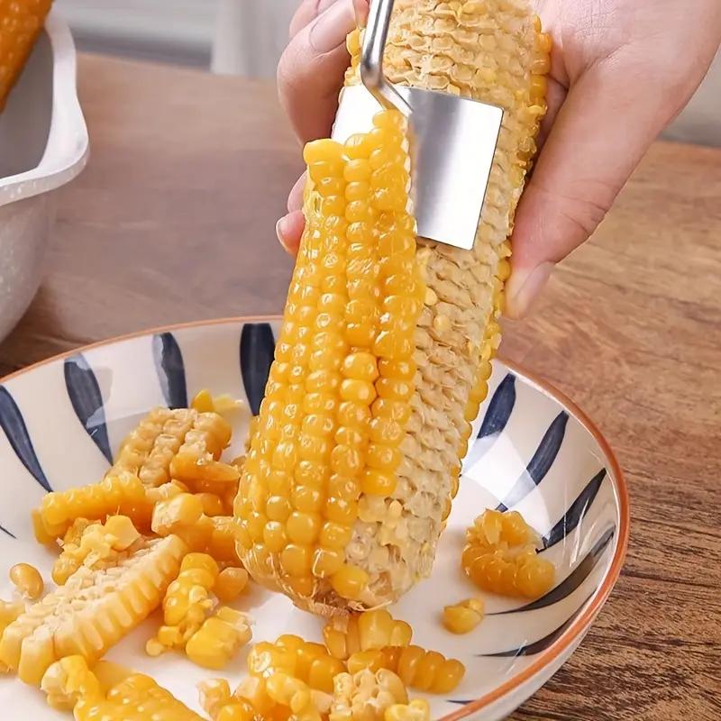 1PCS Corn Kernel Peeling Artifact Kitchen Food Grade Stainless Steel Scraper Fast Corn Shovel Planer Manual Planer Vegetable Cutter