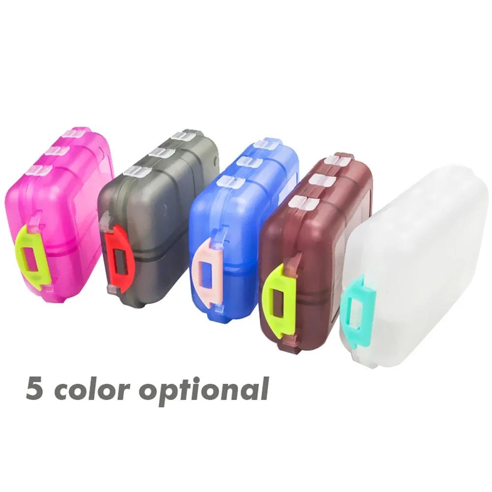 Tcare Portable Pill Case Folding Medicine Drugs Pills Capsule Tablet Container Boxs Plastic Empty Drug Organizer Pillbox Cases